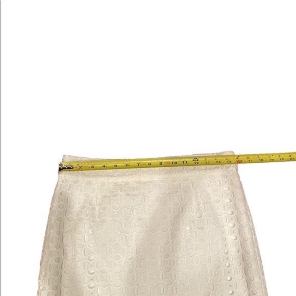 Banana Republic cotton white eyelet pencil fully lined pencil skirt size 8 - Picture 10 of 13